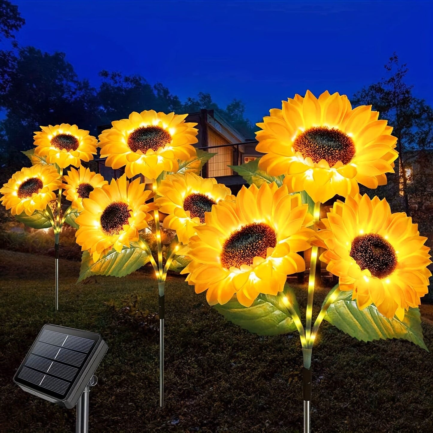 2 pcs of Sunflower-Shaped Ambiance Lights – Soft, Insect-Repellent Glow for Your Private Garden. Adds a Poetic Nighttime & Festive Touch. - Image 6