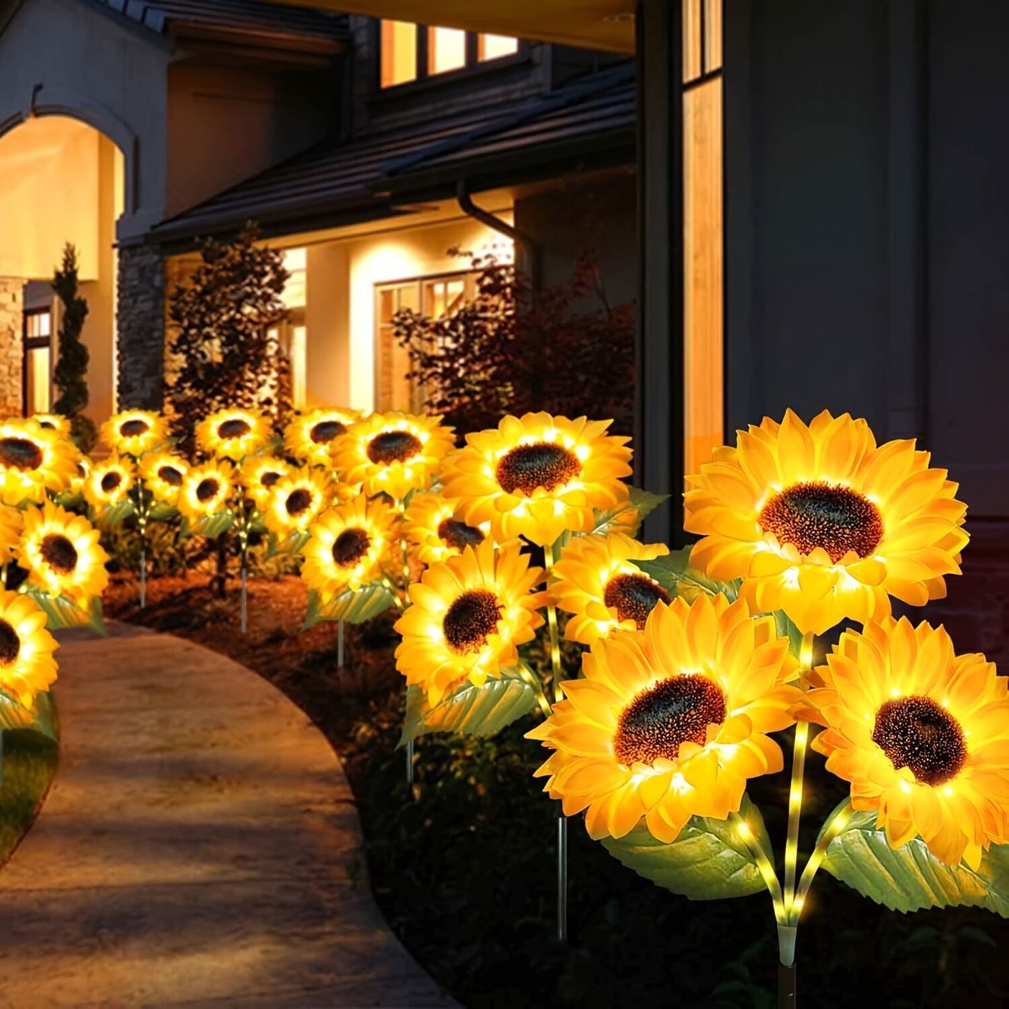 2 pcs of Sunflower-Shaped Ambiance Lights – Soft, Insect-Repellent Glow for Your Private Garden. Adds a Poetic Nighttime & Festive Touch. - Image 7