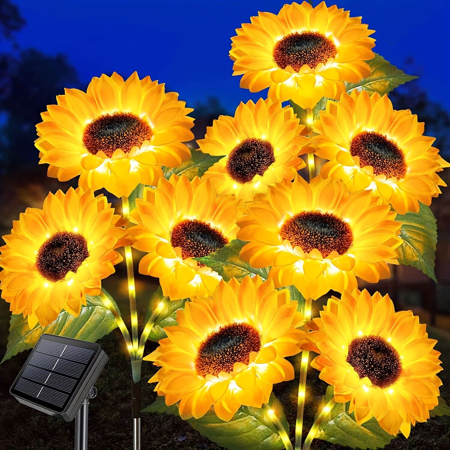 2 pcs of Sunflower-Shaped Ambiance Lights – Soft, Insect-Repellent Glow for Your Private Garden. Adds a Poetic Nighttime & Festive Touch. - Image 8