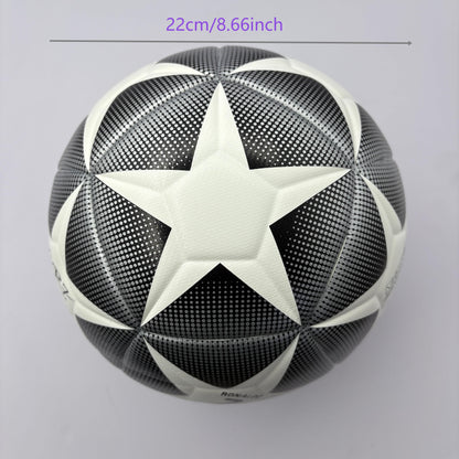 5th STARfootball match training gift hot-blooded youth PU fitting material wear-resistant explosion-proof Christmas Boxing Day (including air needle net bag pump)soccer - Image 3