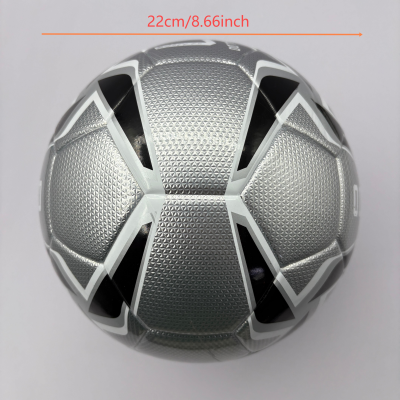 A mirror football with black and white color matching, professional anti-slip and wear-resistant design, exclusive football for fans, three-piece set with net bag, air needle and air pump, the best prize in campus competition, and a sports gift from fathe - Image 3