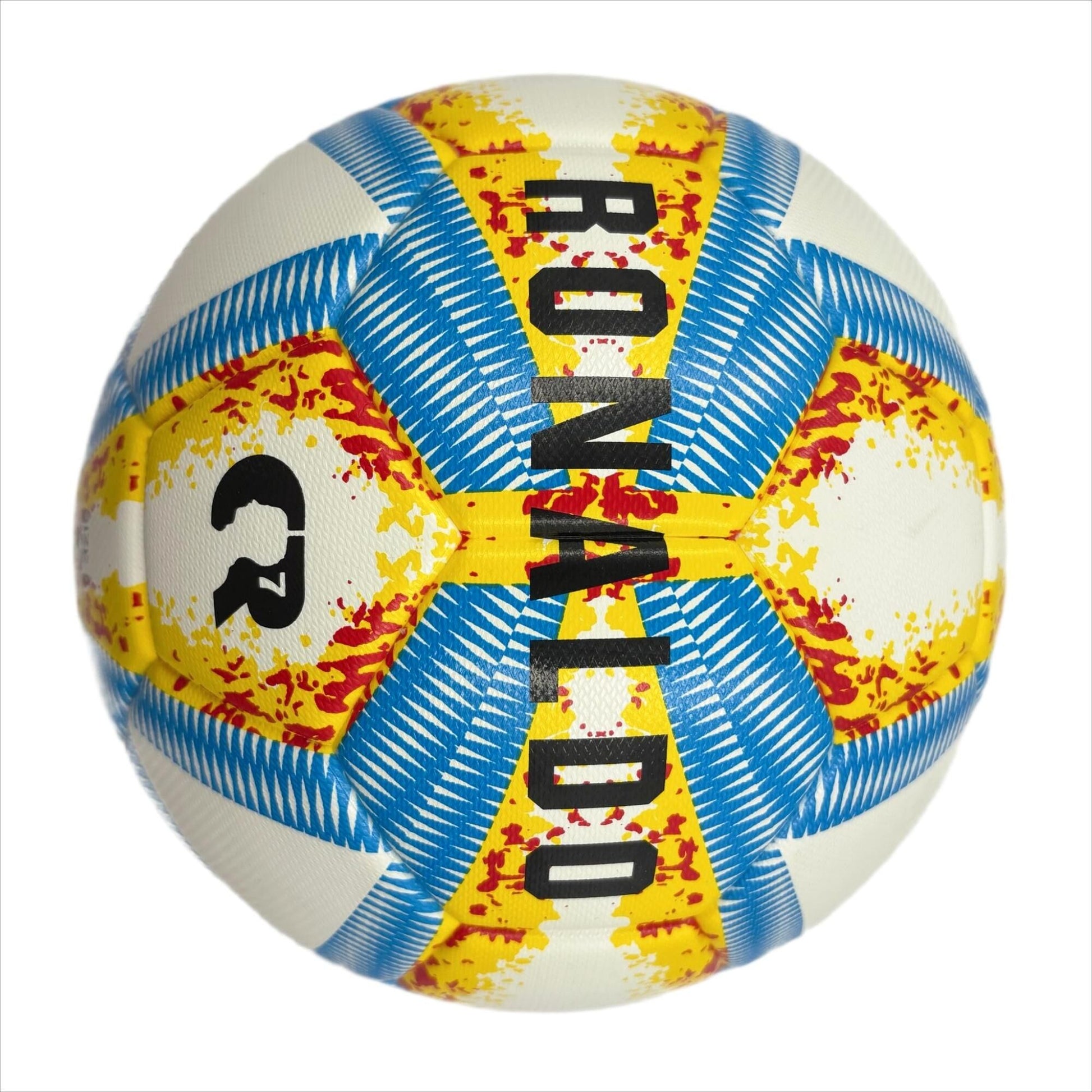 A yellow, blue and red football with color matching size5, PU fitting material, Christmas Boxing Day gift, including pump+air needle+net bag set,soccer - Image 6