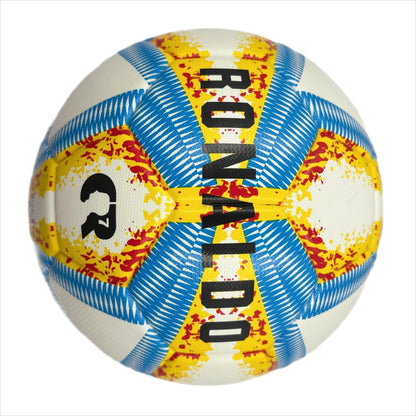A yellow, blue and red football with color matching size5, PU fitting material, Christmas Boxing Day gift, including pump+air needle+net bag set,soccer - Image 6