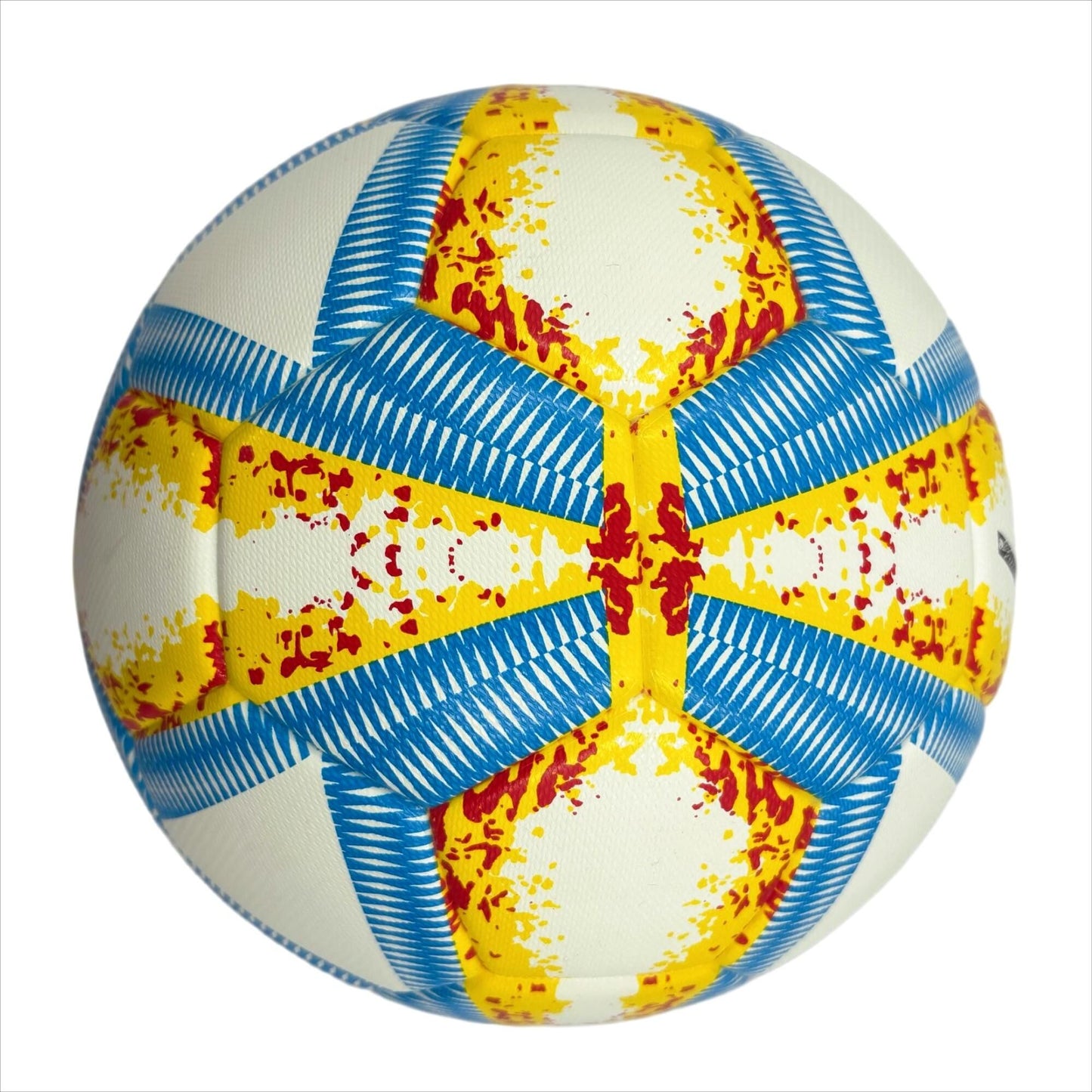 A yellow, blue and red football with color matching size5, PU fitting material, Christmas Boxing Day gift, including pump+air needle+net bag set,soccer - Image 7