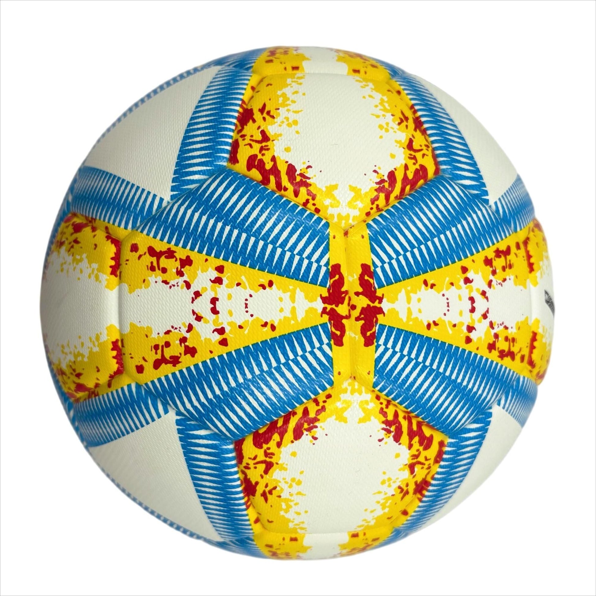 A yellow, blue and red football with color matching size5, PU fitting material, Christmas Boxing Day gift, including pump+air needle+net bag set,soccer - Image 7