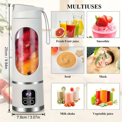 Portable USB Electric Blending Cup with 15.21 oz Capacity (1300 mAh / 3.7 V) – Ideal for Smoothies, Whipped Drinks, Travel, and Fitness. - Image 3