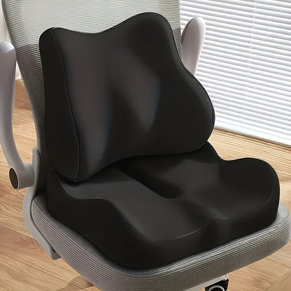 grey+black **Waist Support and Seat Cushion Combo: Scientifically Supports the Back, Breathable and Pressure-Relieving, Comfortable for 8 Hours of Sitting** - Image 9