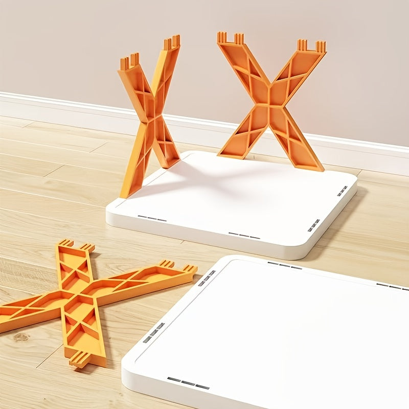 9-Tier Foldable White/Orange Shoe Rack, space-saving vertical design for entry halls, living rooms, bedrooms, closets, balconies—an essential organizing storage shelf for college dormitories. - Image 7