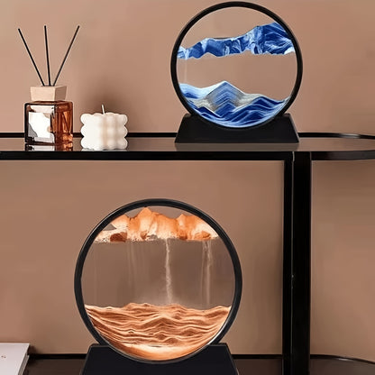 Flowing Sand Art: Adjustable Speed, New Scenery with Every Turn, Calming and Pleasing to the Eye(BLUE) - Image 5