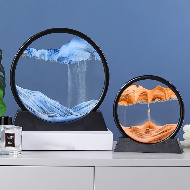 Flowing Sand Art: Adjustable Speed, New Scenery with Every Turn, Calming and Pleasing to the Eye(BLACK) - Image 9