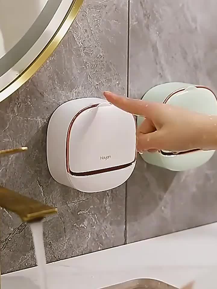 No-Drill High-End Drain Household Soap Holder, Waterproof ABS Soap Dish Organizer, Suitable for Bathrooms and Shower Rooms, Bathroom Accessory, Ideal Choice for Soap Dish and Soap Holder(LIGHT GREEN) - Image 3