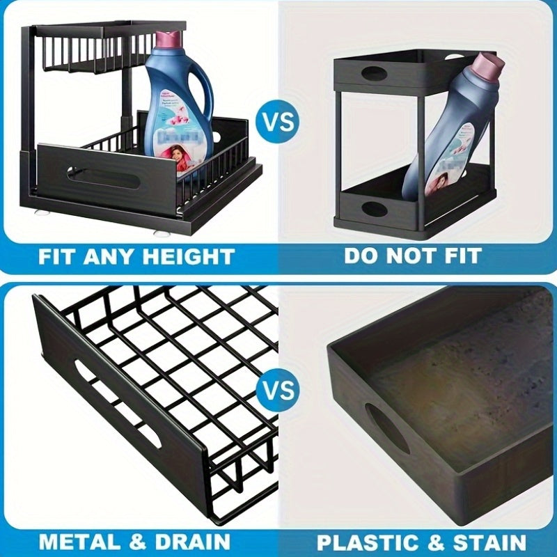 Not Designed for Design, But Designed for Life: Heavy-Duty Metal Frame Holds 50 lbs, Honeycomb Grid Prevents Water Accumulation, Non-Slip Upgraded Suction Cups for Stable Multi-Scenario Storage(Black) - Image 9