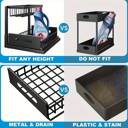Not Designed for Design, But Designed for Life: Heavy-Duty Metal Frame Holds 50 lbs, Honeycomb Grid Prevents Water Accumulation, Non-Slip Upgraded Suction Cups for Stable Multi-Scenario Storage(Black) - Image 9