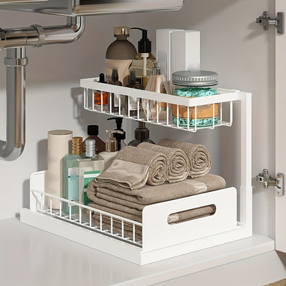 White Not Designed for Design, But Designed for Life: Heavy-Duty Metal Frame Holds 50 lbs, Honeycomb Grid Prevents Water Accumulation, Non-Slip Upgraded Suction Cups for Stable Multi-Scenario Storage - Image 2