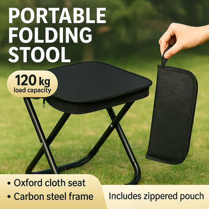 Outdoor One-Second Quick-Open Lightweight Folding Stool | 150KG High Load-Bearing | Portable Camping Chair, Picnic & Fishing Seat | Sturdy & Stable, Packable into Backpack | Essential for Travel - Image 6