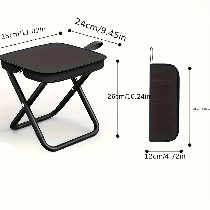Outdoor One-Second Quick-Open Lightweight Folding Stool | 150KG High Load-Bearing | Portable Camping Chair, Picnic & Fishing Seat | Sturdy & Stable, Packable into Backpack | Essential for Travel - Image 7