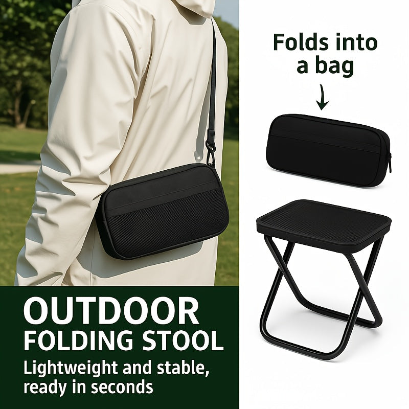 Outdoor One-Second Quick-Open Lightweight Folding Stool | 150KG High Load-Bearing | Portable Camping Chair, Picnic & Fishing Seat | Sturdy & Stable, Packable into Backpack | Essential for Travel - Image 8