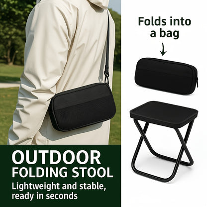 Outdoor One-Second Quick-Open Lightweight Folding Stool | 150KG High Load-Bearing | Portable Camping Chair, Picnic & Fishing Seat | Sturdy & Stable, Packable into Backpack | Essential for Travel - Image 8