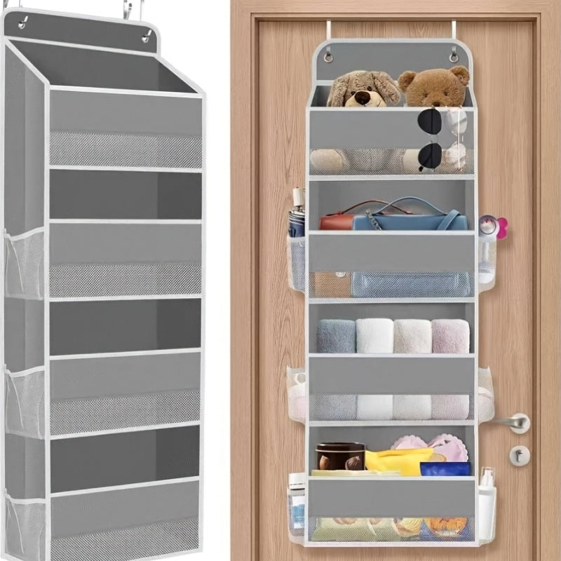 Storage Marvel in Black & Gray — 3-Tier Over-the-Door Organizer with 3 Large Pockets. Sturdy and Anti-Tip Design for Strong Load-Bearing. A Neat Solution for Bedroom, Bathroom & Storage Room.(BLACK) - Image 5
