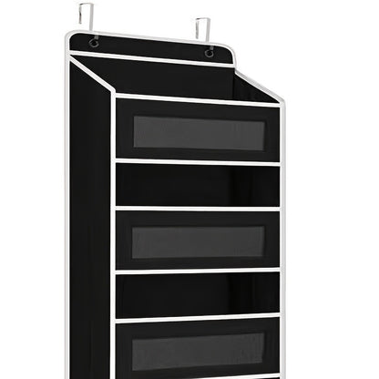Storage Marvel in Black & Gray — 3-Tier Over-the-Door Organizer with 3 Large Pockets. Sturdy and Anti-Tip Design for Strong Load-Bearing. A Neat Solution for Bedroom, Bathroom & Storage Room.(GREY)) - Image 2