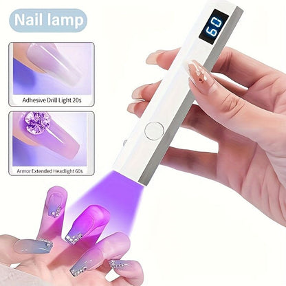 A compact portable gel nail polish lamp with a digital display — this wireless lamp lights up quickly and is perfect for home nail salons and travel. - Image 3