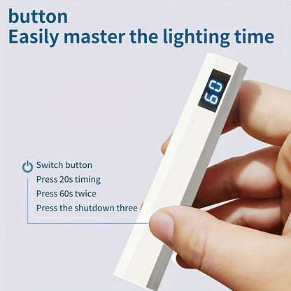 A compact portable gel nail polish lamp with a digital display — this wireless lamp lights up quickly and is perfect for home nail salons and travel. - Image 4