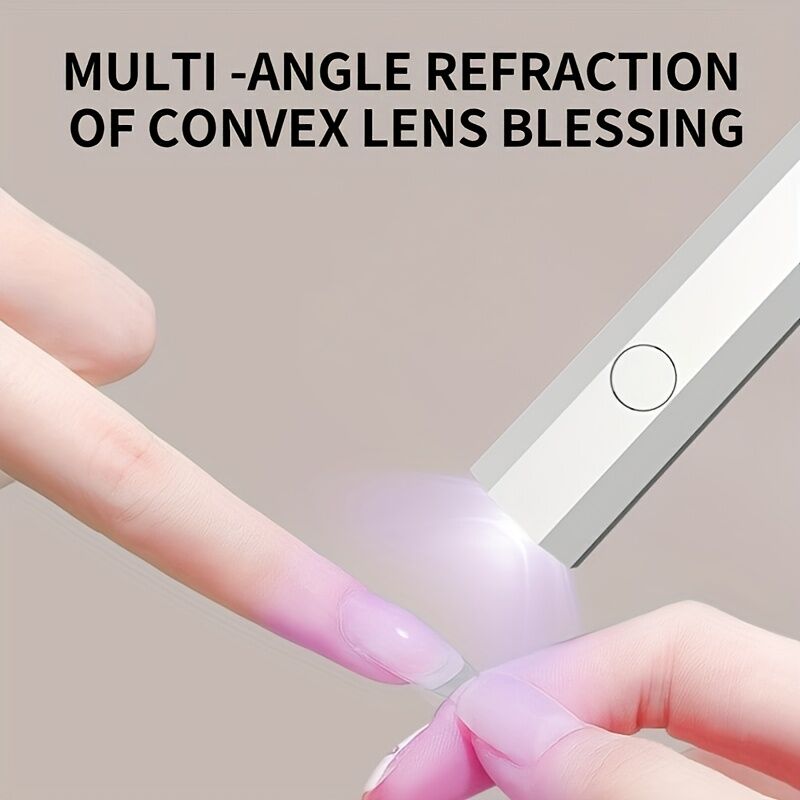A compact portable gel nail polish lamp with a digital display — this wireless lamp lights up quickly and is perfect for home nail salons and travel. - Image 6
