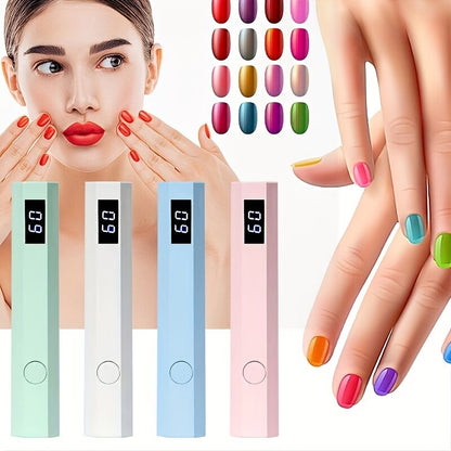 A compact portable gel nail polish lamp with a digital display — this wireless lamp lights up quickly and is perfect for home nail salons and travel. - Image 9