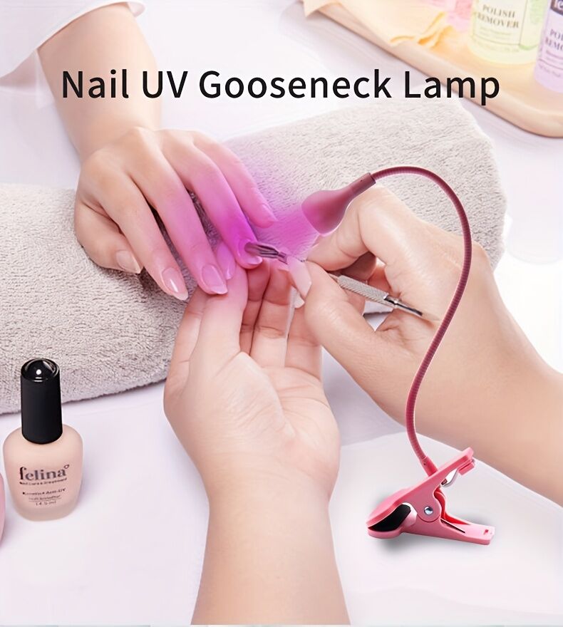 Straight UV/LED Nail Lamp, Table Lamp, Night Light, USB Nail Clamp Light, Gel Polish Curing Light with UV/LED Dual Function.（BLACK） - Image 8
