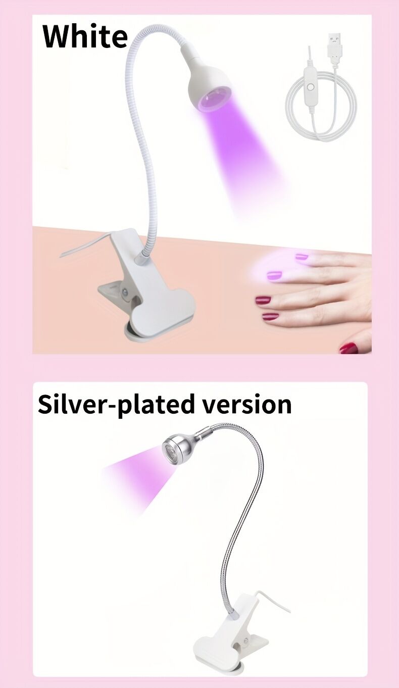Straight UV/LED Nail Lamp, Table Lamp, Night Light, USB Nail Clamp Light, Gel Polish Curing Light with UV/LED Dual Function.（BLACK） - Image 9