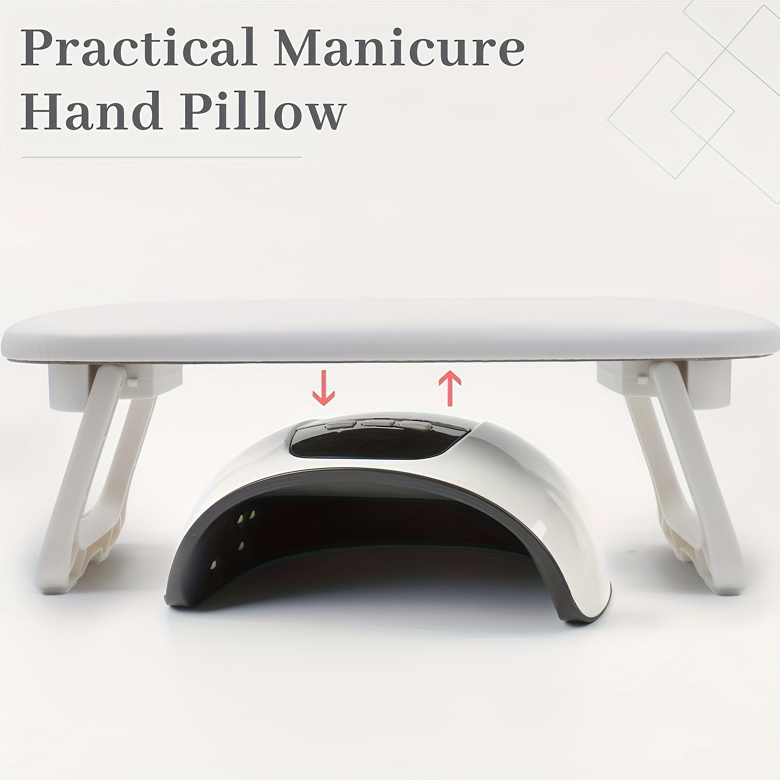 Grey Dual-Use Hand Pillow: Combines Manicure Support and Portable Folding, Ergonomic Design, Suitable for Multiple Scenarios, Providing Comfort Anytime - Image 2