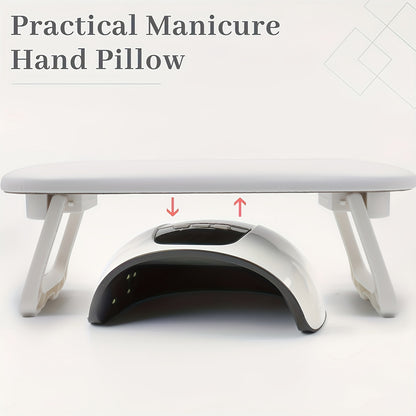 Grey Dual-Use Hand Pillow: Combines Manicure Support and Portable Folding, Ergonomic Design, Suitable for Multiple Scenarios, Providing Comfort Anytime - Image 2