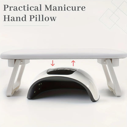 Grey Dual-Use Hand Pillow: Combines Manicure Support and Portable Folding, Ergonomic Design, Suitable for Multiple Scenarios, Providing Comfort Anytime - Image 2