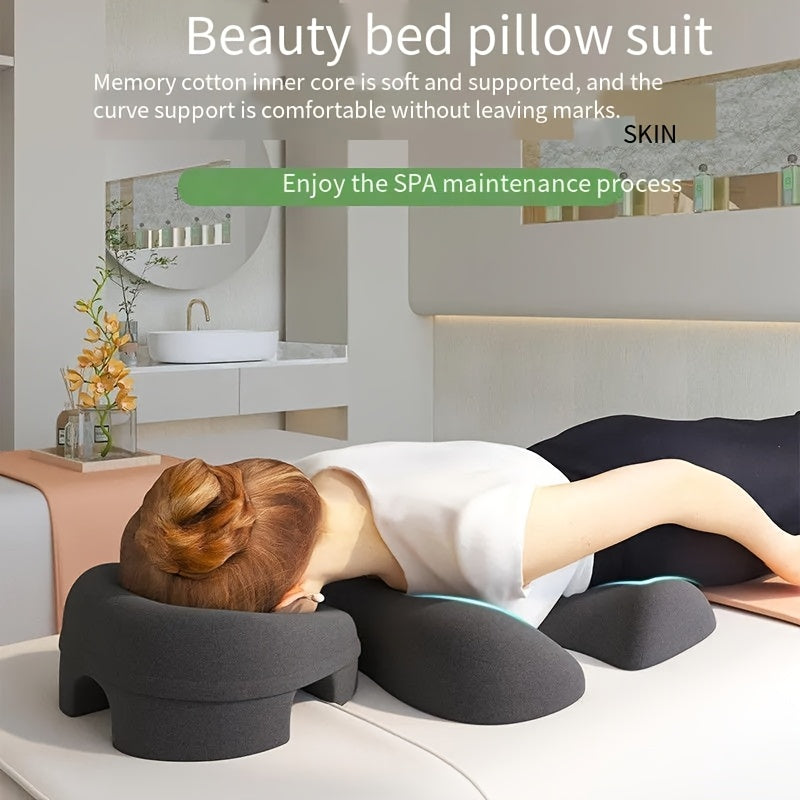 Comfort Zoning, No Fatigue—Ergonomic Beauty Bed Pillow Set（light gray） - Image 3