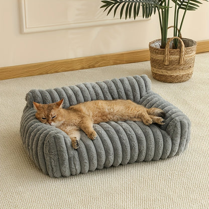 white Comfortable Cat Sofa, Cute and Soft Cat Bed, Cat House Breathable Cat Sleeping Basket, Suitable for Large, Medium, and Small Cats for Year-Round Sleeping Use, Cozy Pet Bed, Cat Furniture, Modern Pet Furniture, Fashionable Cat Perch, Comfortably Fill - Image 4