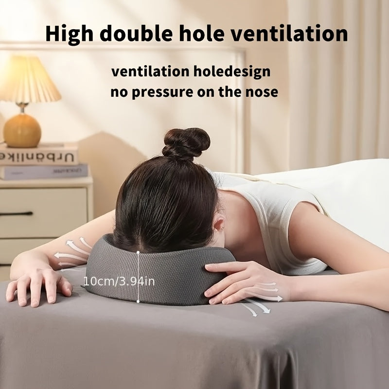 BLUE Soft O-shaped/U-shaped Face Pillow for Beauty Salons/Spa Massage, Ergonomic Face Pillow, Multi-functional Suitable for Adult Facial Care and Relaxation, Multi-functional Neck and Face Support Comfort Face Pillow - Image 5