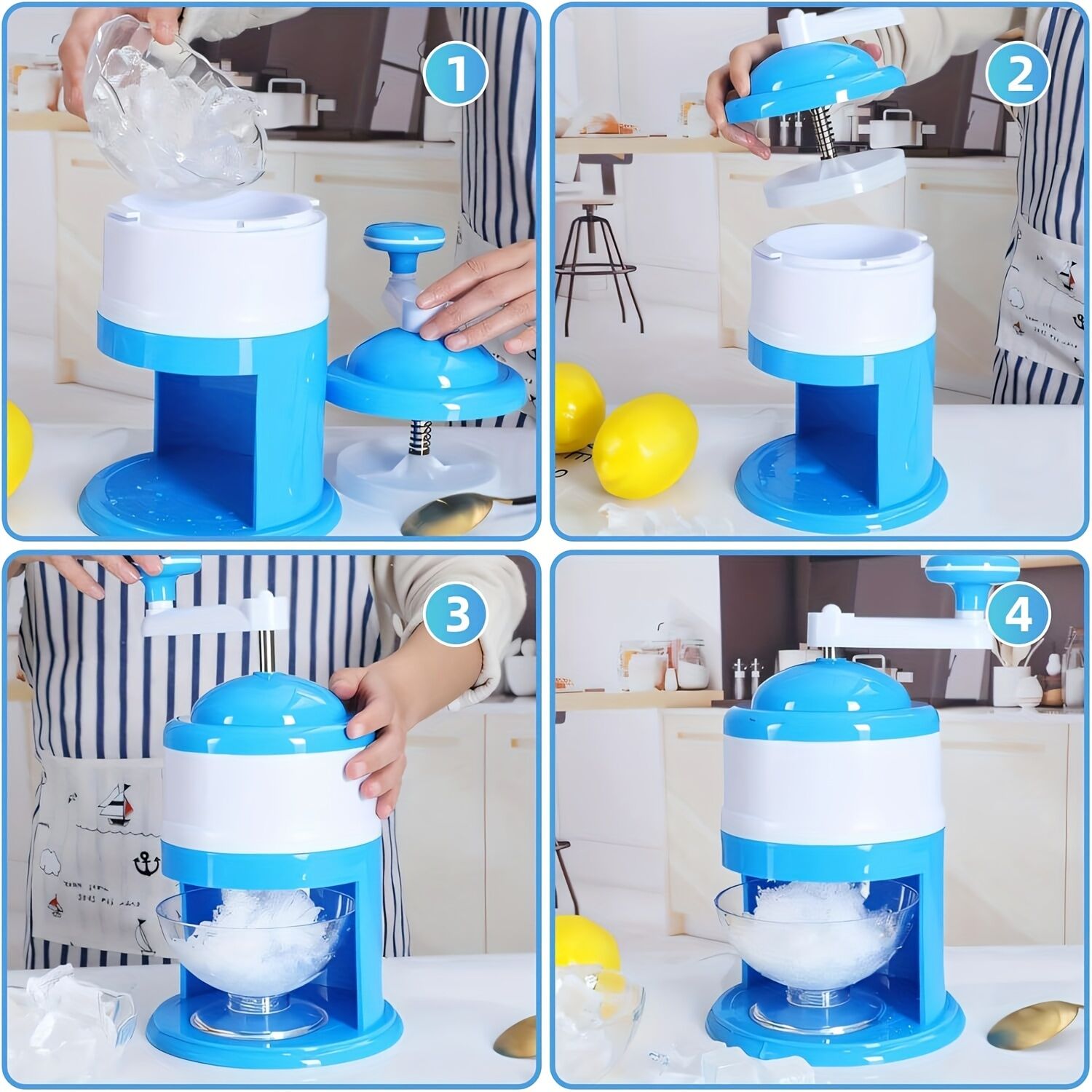 Portable Hand-Cranked Ice Shaver for Home Use: The Smart Choice for Summer Parties and Snow Cone Making - Image 3