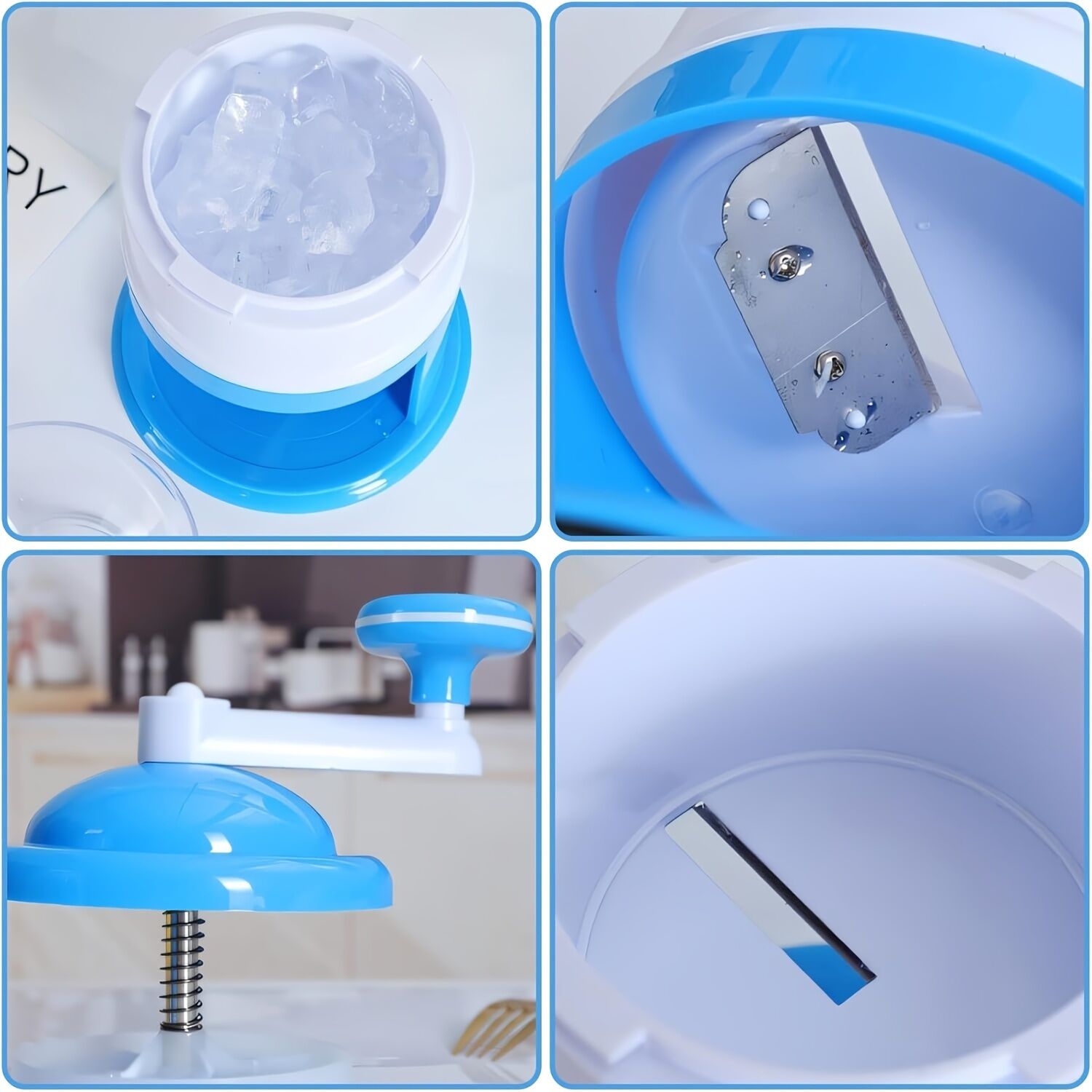 Portable Hand-Cranked Ice Shaver for Home Use: The Smart Choice for Summer Parties and Snow Cone Making - Image 4