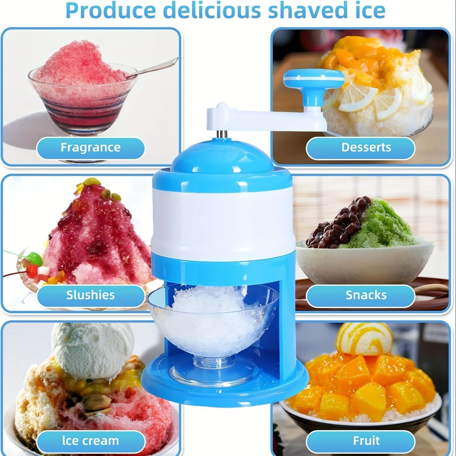 Portable Hand-Cranked Ice Shaver for Home Use: The Smart Choice for Summer Parties and Snow Cone Making - Image 5