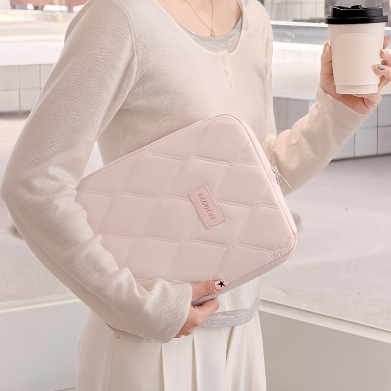 (blue)**BEENLOVE Tablet Storage Bag: 180° Full-Open Independent Compartment, Shockproof & Portable, Multifunctional Design** - Image 4