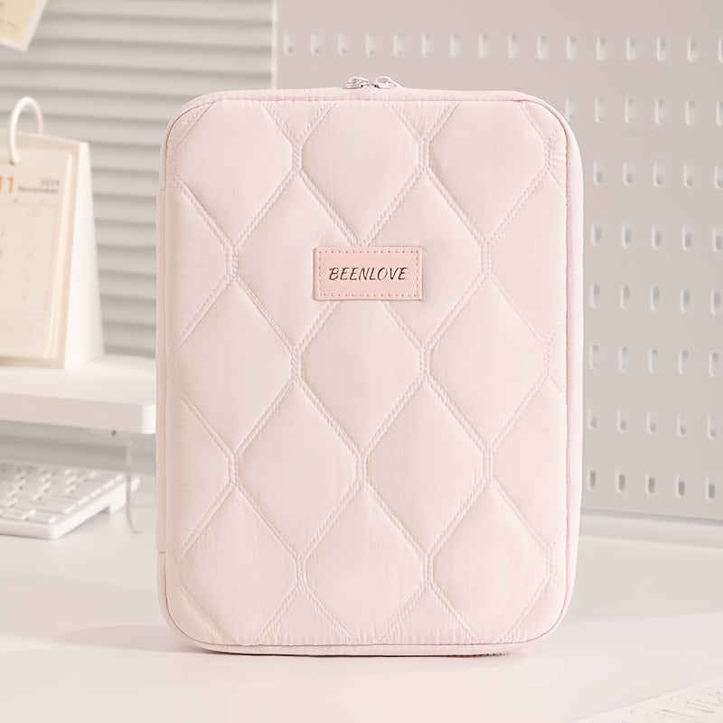 (blue)**BEENLOVE Tablet Storage Bag: 180° Full-Open Independent Compartment, Shockproof & Portable, Multifunctional Design** - Image 5