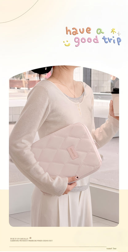 (grey)**BEENLOVE Tablet Storage Bag: 180° Full-Open Independent Compartment, Shockproof & Portable, Multifunctional Design** - Image 9
