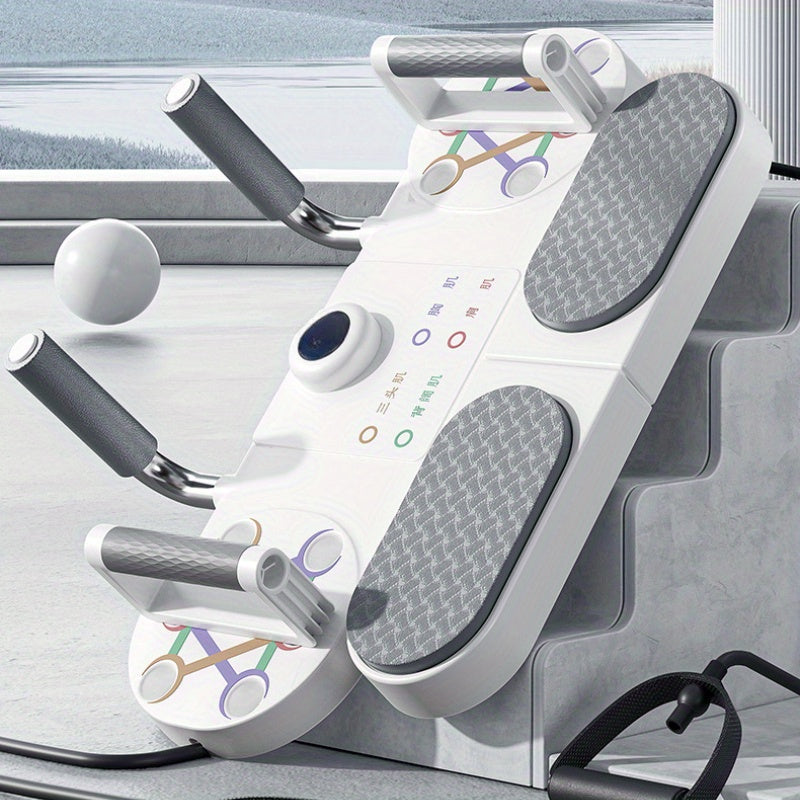 (WHITE)Three-in-One Training Board: Push-Ups, Planks & Resistance Band Workouts — Your All-in-One Home Fitness Solution - Image 2