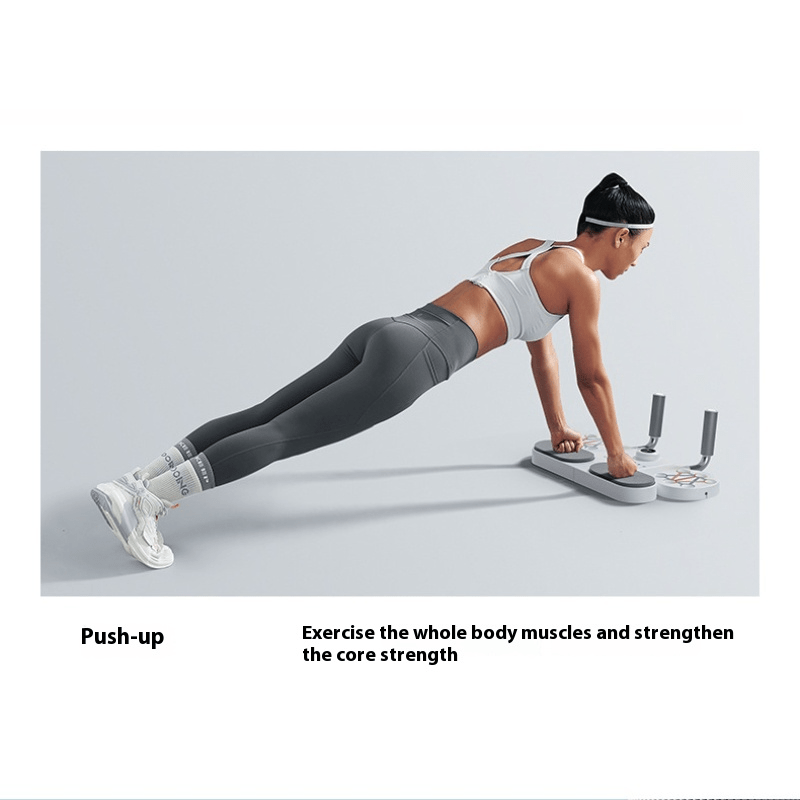BLACK Three-in-One Training Board: Push-Ups, Planks & Resistance Band Workouts — Your All-in-One Home Fitness Solution - Image 2