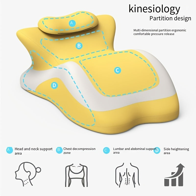Bed Stomach-Sleep Pillow - Multi-functional Prone Position Pillow for Stomach Sleeping, Phone Use, Reading, Couples Fun Play, Intimacy Aid for Couples, Bed Hip Elevation Tool, Pā Pā Pillow（YELLOW） - Image 6