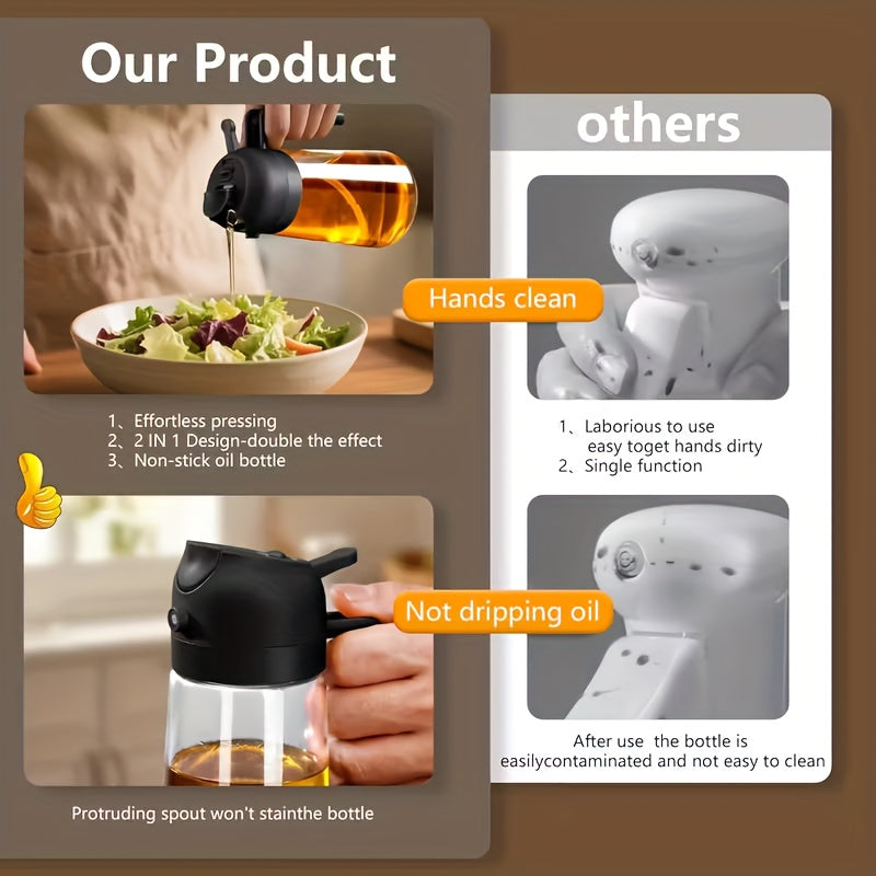 2-in-1 Precision Oil Control Bottle: Spray/Dispense Dual Modes, Leak-Proof, Effortless, Hands-Free. - Image 3