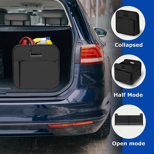 Black 3-in-1 Foldable Storage Organizer: Portable, Expandable, with Removable Dividers & 12 Extra Pockets – Your All-in-One Storage Solution - Image 3