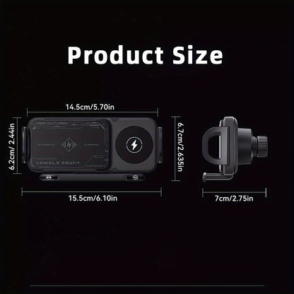 Smart Dual-Mode Rotating Stand: Foldable Design, Wireless Fast Charging, Anti-Shake, One-Touch Auto Rotation for Home, Office & Travel Use - Image 3