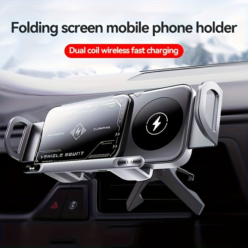 Smart Dual-Mode Rotating Stand: Foldable Design, Wireless Fast Charging, Anti-Shake, One-Touch Auto Rotation for Home, Office & Travel Use - Image 5
