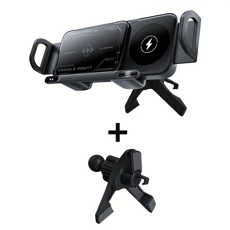Smart Dual-Mode Rotating Stand: Foldable Design, Wireless Fast Charging, Anti-Shake, One-Touch Auto Rotation for Home, Office & Travel Use - Image 8